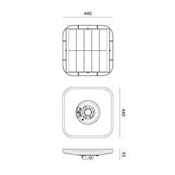 Lampa parkowa LED solarna Square 25W 3CCT z pilotem