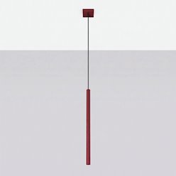 Lampa wisząca pojedyncza tuba Pastelo 1xG9 burgundowa