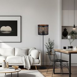 Lampa podłogowa 1xE27 Morgan dekoracyjna 160cm czarna