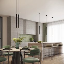 Lampa wisząca potrójna Arche okrągła 3xG9 czarna