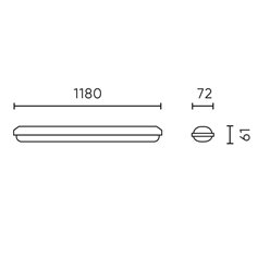 Lampa hermetyczna Dali 120cm LINKER 40W 6000lm 4000K szara