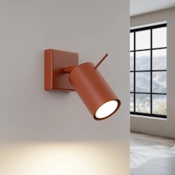 Kinkiet ścienny Reflektor Ring 1xGU10 ochra czerwona
