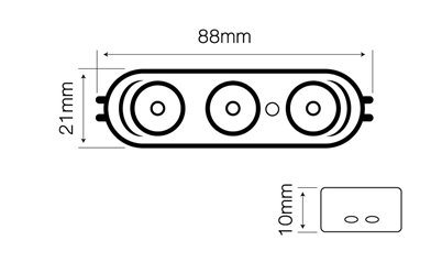 Moduł OPTO LED line 3xSMD2835 12V 2,5W 6500K