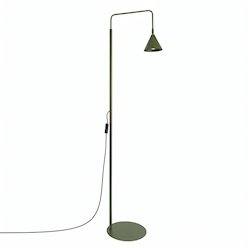 Lampa podłogowa ze stożkowym kloszem Nox 1xE14 zielona oliwka