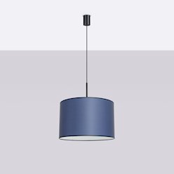 Lampa wisząca z abażurem Nevia 1xE27 granatowa