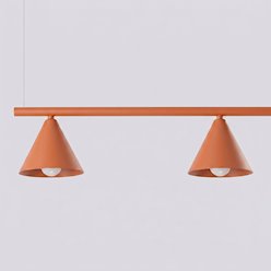Lampa wisząca Nox 4-punktowa 4xE14 ochra czerwona