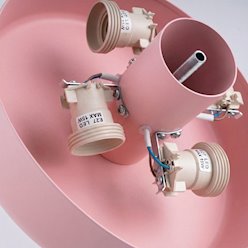 Lampa sufitowa okrągła Omiq 4xE27 różowa