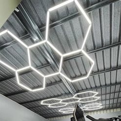 Lampa LED Hexagon 5xHEX czarna 192W 4000K