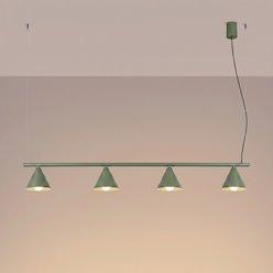 Lampa wisząca Nox 4-punktowa 4xE14 zielona oliwkowa