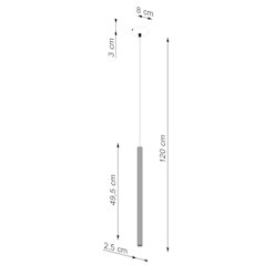 Lampa wisząca cienka tuba Arche 1xG9 czarna