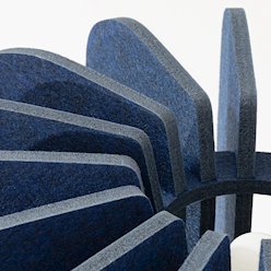 Lampa podłogowa filcowa Mula 45cm 1xE27 granatowa