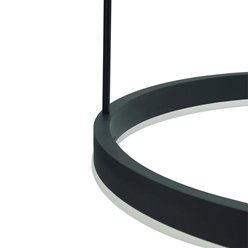 Lampa wiszące okręgi Magnum 102W CCT czarna z pilotem