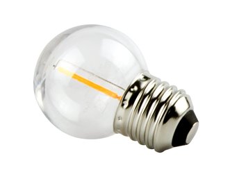 Żarówka LED E27 Ledom Filament G45 1W 50lm 2700K