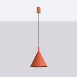 Lampa wisząca stożkowy klosz Nox 25cm 1xE27 ochra czerwona