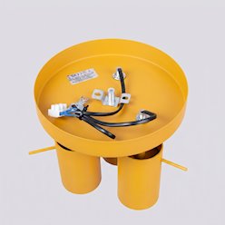Kinkiet okrągły z reflektorami Ring 3xGU10 żółty