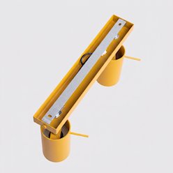 Kinkiet listwa z reflektorami Ring 2xGU10 żółty