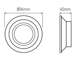 Oprawa sufitowa LED line aluminiowa okrągła biało-srebrna