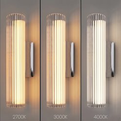 Kinkiet ścienny liniowy LED 6W 3CCT 30cm akryl chrom