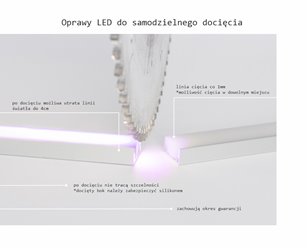 Oprawa liniowa LED IP68 AQU srebrna RGB 3m