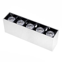 Lampa liniowa LED 15W natynkowa biało-czarna - ciepła