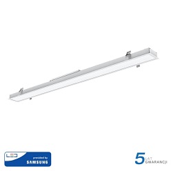 Lampa LED Linear V-TAC Samsung 40W Wpuszczana Srebrna 120cm VT-7-41 4000K 3200lm