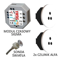 Zestaw schodowy LED Basic z modułem czasowym 12V/230V