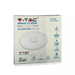 Plafon Sufitowy V-TAC 40W LED Pilot CCT fi.350 Gwiazdy VT-8405 2800lm