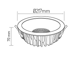 Oprawa Downlight 1-10V LED Line 40W 4000lm 4000K QUANTUM