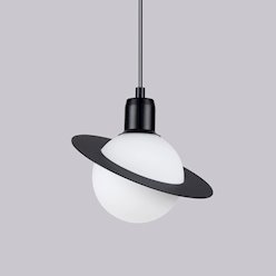 Lampa wisząca nowoczesna kula Hyperion 1xG9 czarna