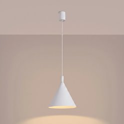 Lampa wisząca stożkowy klosz Nox 25cm 1xE27 biała