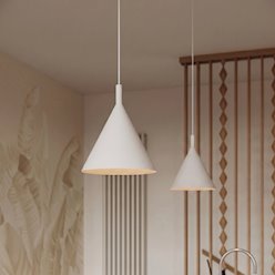 Lampa wisząca stożkowy klosz Nox 25cm 1xE27 beżowa