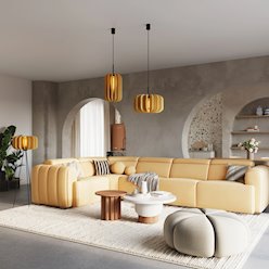 Lampa wisząca filcowa Mula 27cm 1xE27 żółta