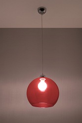 Lampa wisząca czerwona kula BALL 1xE27