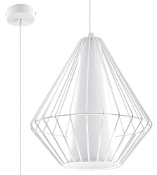 Lampa wisząca industrialna DEMI 1xE27 Biała