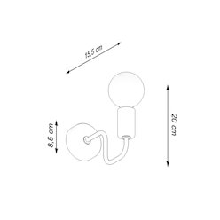 Kinkiet loftowy Vector 1xE27 czarny