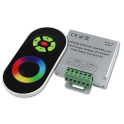 Sterownik RGB 18A 12/24V + pilot dotykowy RF czarny 