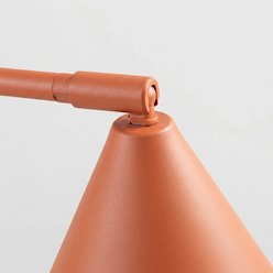 Lampa biurkowa ze stożkowym kloszem Nox 1xE14 ochra czerwona