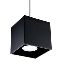 Lampa wisząca sześcian QUAD 1xGU10 Czarna