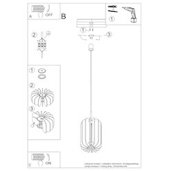 Lampa wisząca filcowa Mula 27cm 1xE27 żółta