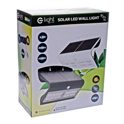 Kinkiet Solarny LED Butterfly Czarna 6,8W