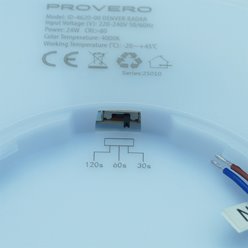 Panel LED okrągły 24W natynkowy 4000K z czujnikiem ruchu