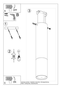 Halogen natynkowy LOOPEZ 1xGU10 30 cm czarny/miedź