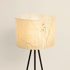 Lampa podłogowa z abażurem Nevia 1xE27 beżowy marmur