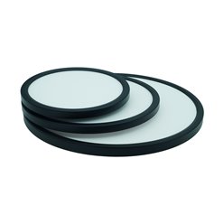 Panel LED okrągły czarny 18W natynkowy - przełącznik CCT