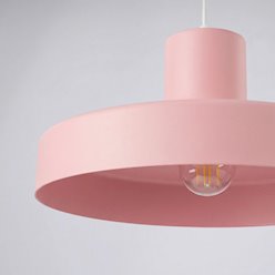 Lampa wisząca klasyczna Bilo 1xE27 różowa