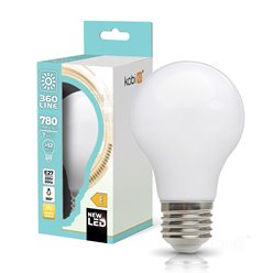 Żarówka LED E27 Filament Mleczna 7W 780lm 3000K