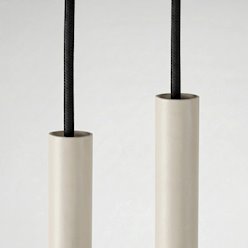Lampa wisząca podwójna tuba Pastelo 2xG9 okrągła taupe