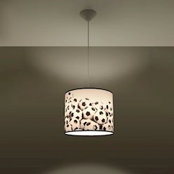 Lampa wisząca dziecięca Football B 30 1xE27 biało-czarna