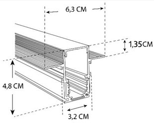 szyna magnetyczna gips karton 1,5m