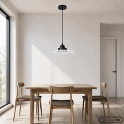 Lampa wisząca CIRVO GX53 czarna z efektem kryształu